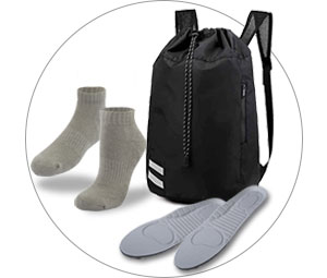 休閒用品—運動襪、鞋墊、背包